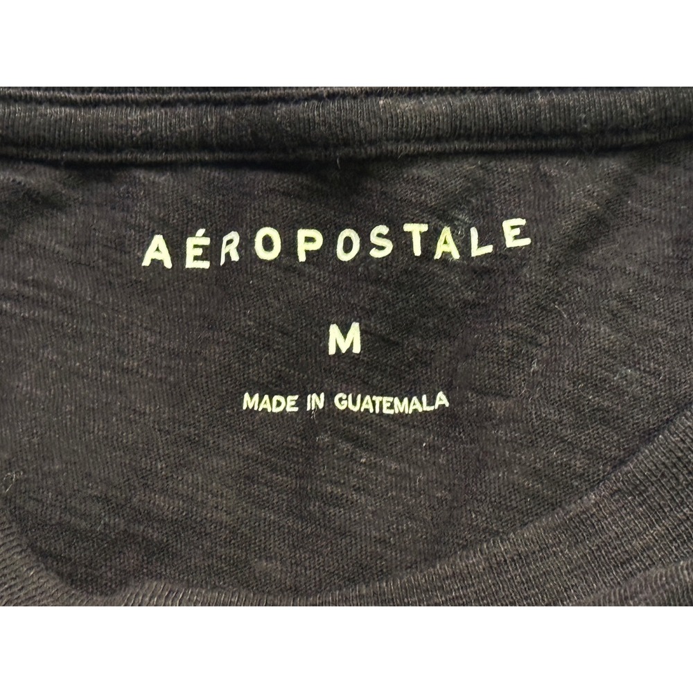 Aeropostale Graphic T-Shirt‎ Mens Medium Black Camo Triangle 9 Stars - Picture 4 of 5